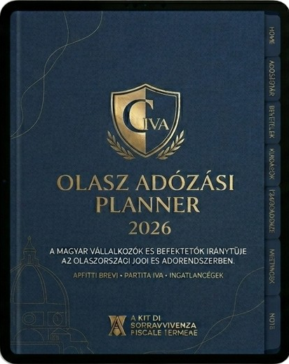 Adózási Planner 2026 – Olaszországi Adóbevallási Határidők
